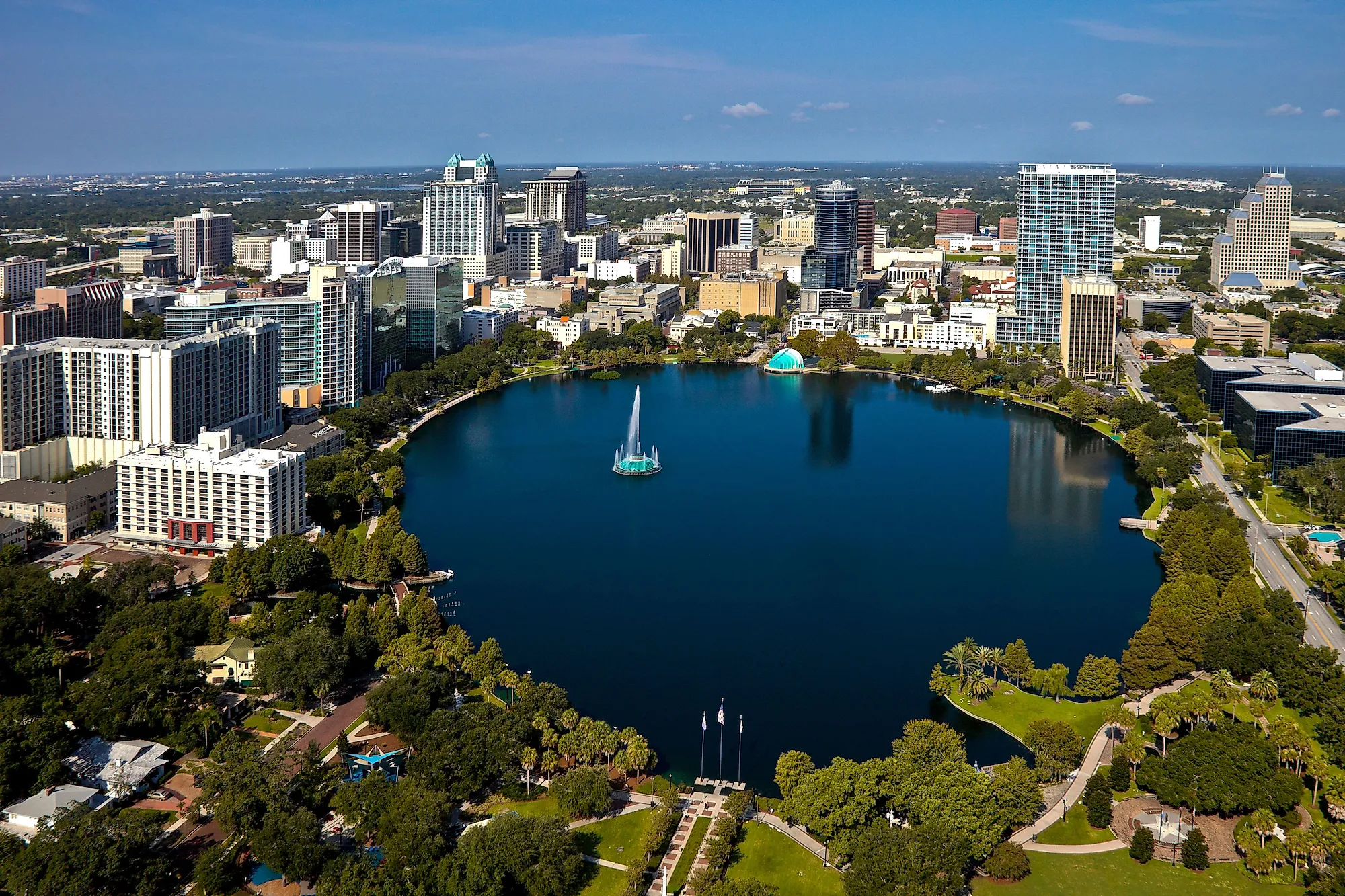 Orlando skyline at dusk